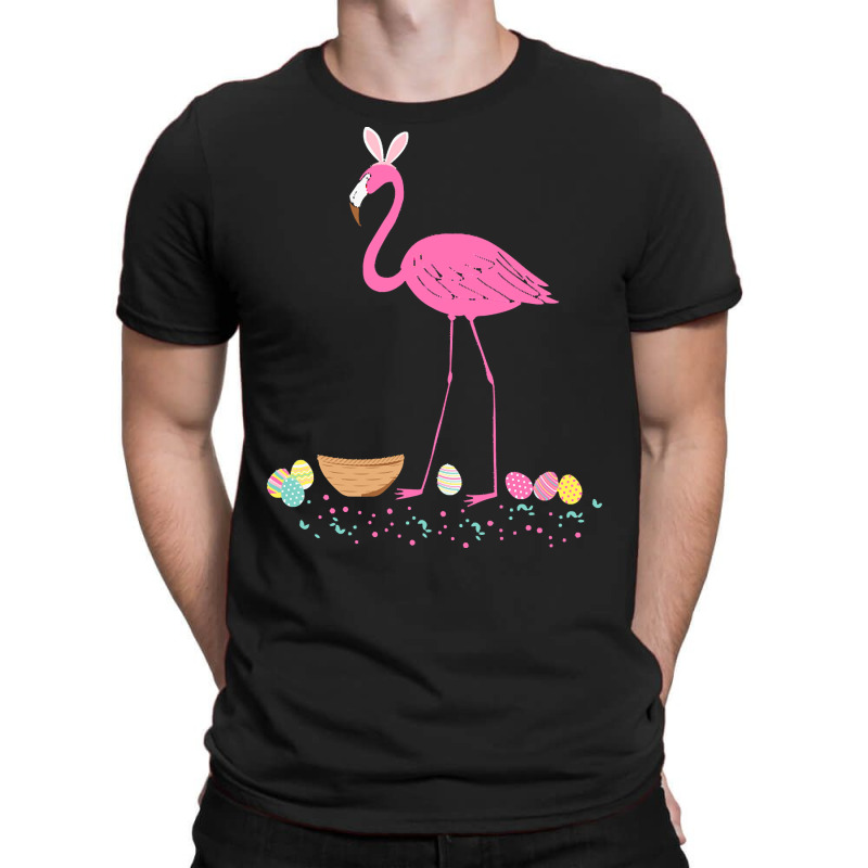 Pretty Easter Flamingo With Easter T  Shirt Easter Flamingo Easter Bun T-shirt | Artistshot