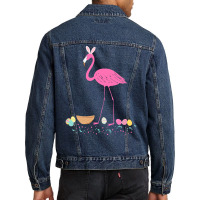 Pretty Easter Flamingo With Easter T  Shirt Easter Flamingo Easter Bun Men Denim Jacket | Artistshot