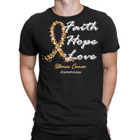 Uterine Cancer Awareness T  Shirt Uterine Cancer Awareness Faith Hope T-shirt | Artistshot