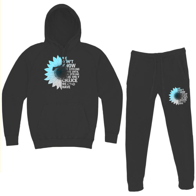 Diabetes Diabetic T21 Grey Blue Sunflower Being Strong Warrior 88 Diab Hoodie & Jogger Set | Artistshot