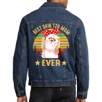 Shih Tzu T  Shirt Best Shih Tzu Mom Ever T  Shirt Men Denim Jacket | Artistshot