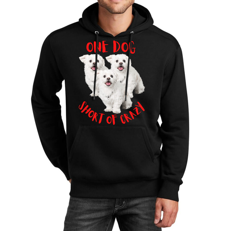 One Dog Short Of Crazy T  Shirtone Dog Short Of Crazy T  Shirt (13) Unisex Hoodie | Artistshot