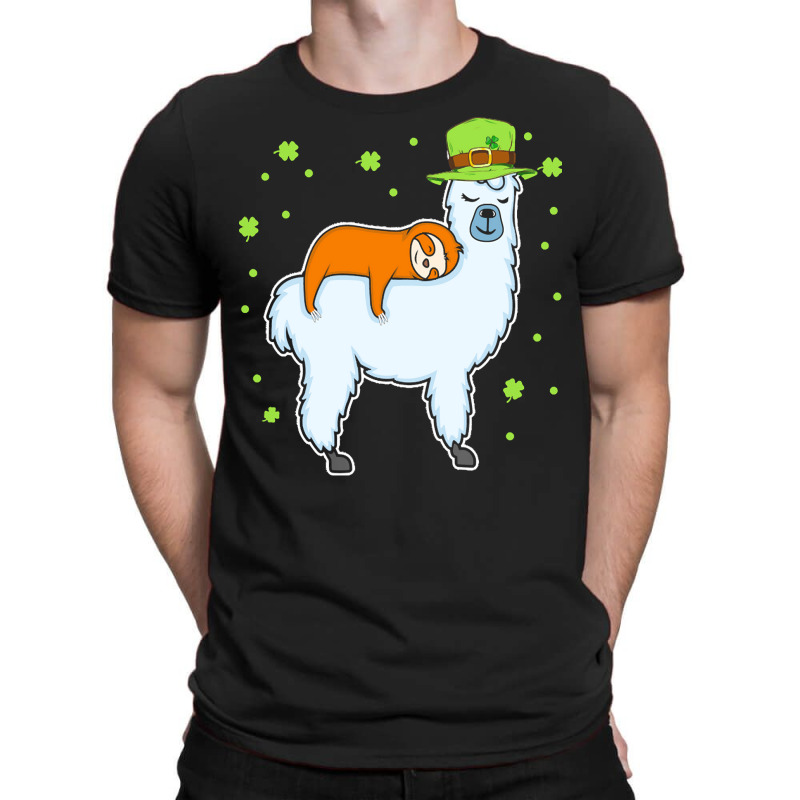 Unknown Funny Sloth Riding Llama Kids T  Shirt Leprechaun Lazy Sloth R T-shirt | Artistshot