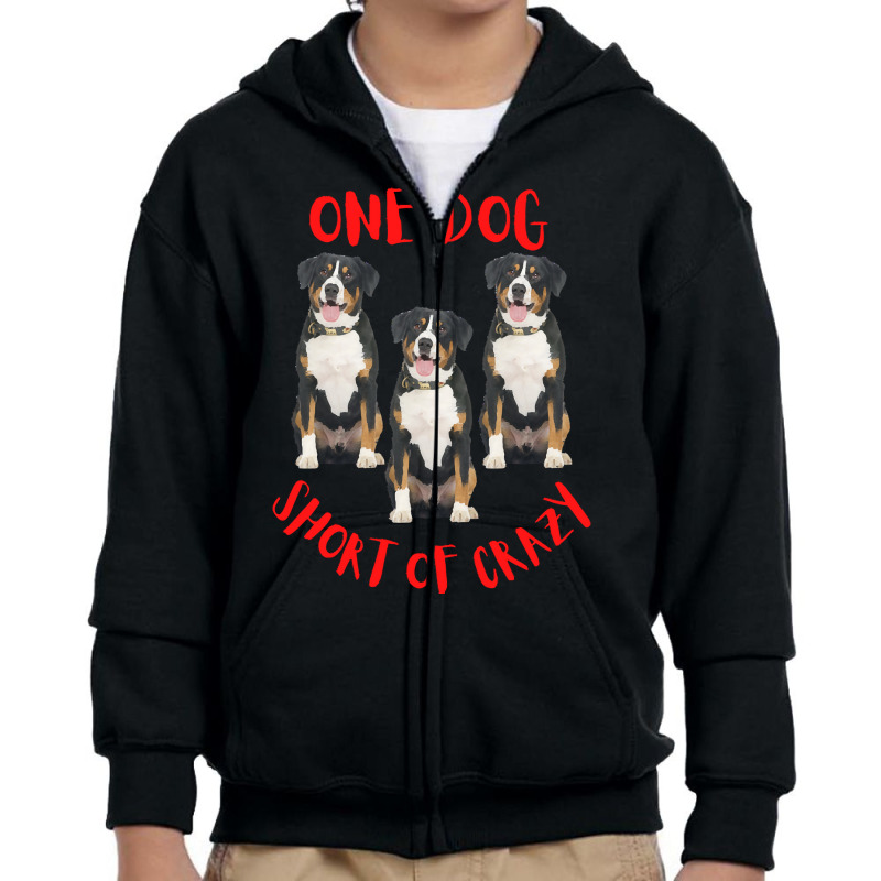 One Dog Short Of Crazy T  Shirtone Dog Short Of Crazy T  Shirt (16) Youth Zipper Hoodie | Artistshot