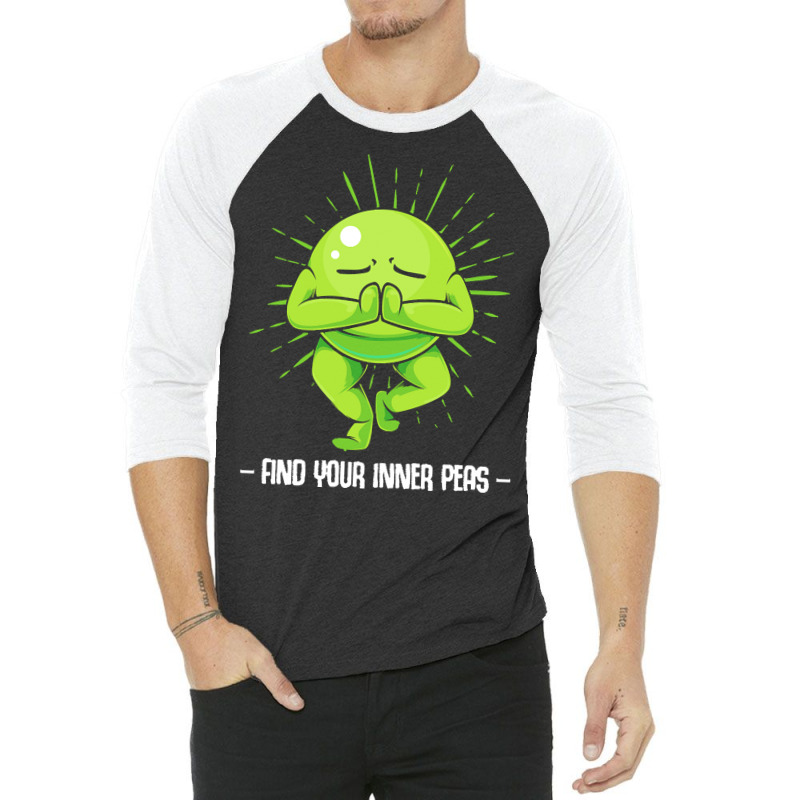 Vegetables T  Shirt Peas   Find Your Inner Peas   Funny Vegetable Pun 3/4 Sleeve Shirt | Artistshot