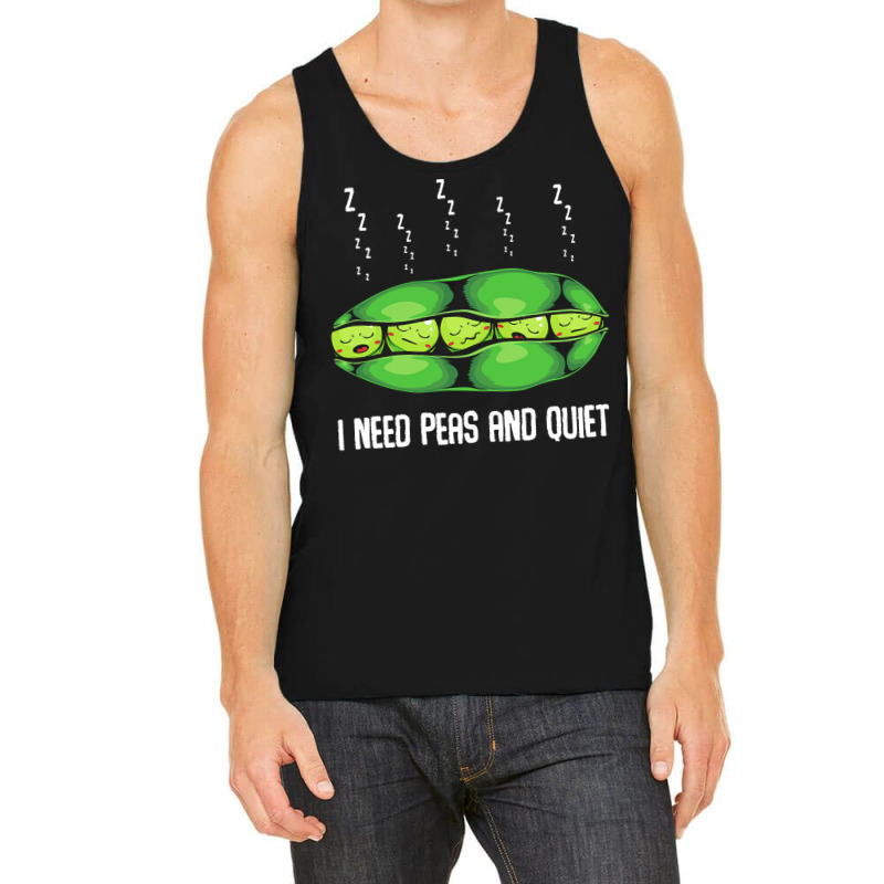 Vegetables T  Shirt Peas   I Need Peas And Quiet   Cute Sleeping Veget Tank Top | Artistshot