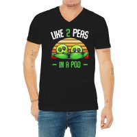 Vegetables T  Shirt Peas   Like 2 Peas In A Pod   Cute Vegetable T  Sh V-neck Tee | Artistshot