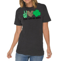 Peace Love Cookie Scout For Girls Bakery Cookie Season T Shirt Vintage T-shirt | Artistshot