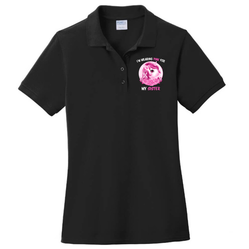 Unicorn Lover Pony Im Wearing Pink For My Sister Unicorn Kids Toddlers Ladies Polo Shirt by offensejuggler | Artistshot