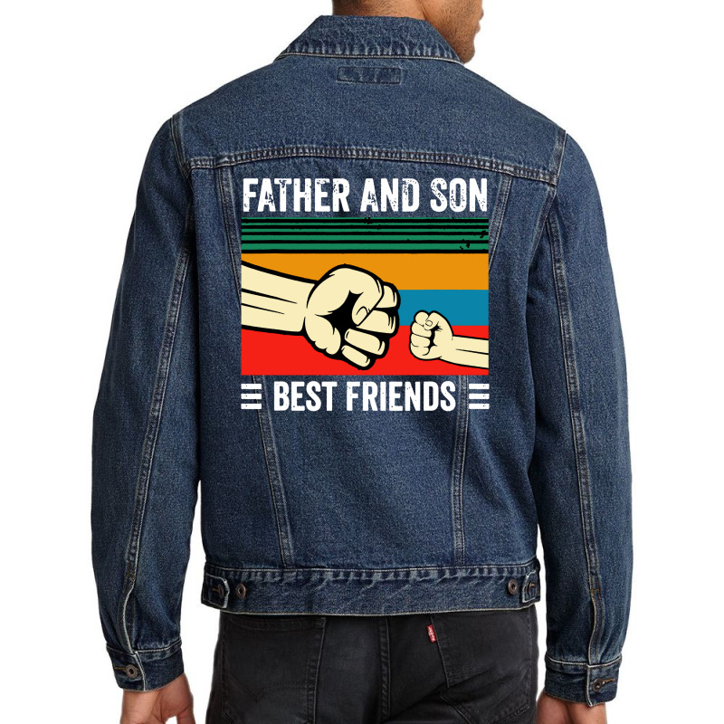 Father And Son Greatest Friends Men Denim Jacket | Artistshot