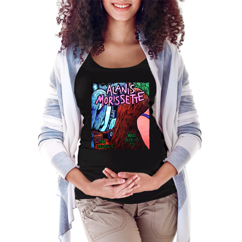 Alanis Morissette Tour Dates 2022 Waldjinah Maternity Scoop Neck T-shirt by alexanderchloe | Artistshot