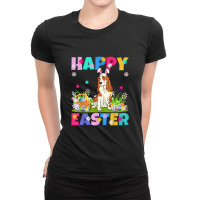 Happy Easter Bunny Cocker Spaniel Dog Easter Sunday Ladies Fitted T-shirt | Artistshot