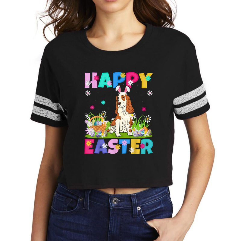 Happy Easter Bunny Cocker Spaniel Dog Easter Sunday Scorecard Crop Tee by irhamtsani | Artistshot