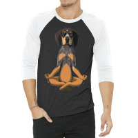 Yoga Fitness Bluetick Coonhound Dog 363 Bodybuilding 3/4 Sleeve Shirt | Artistshot