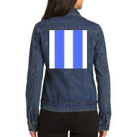 Blue Lines Art Ladies Denim Jacket | Artistshot