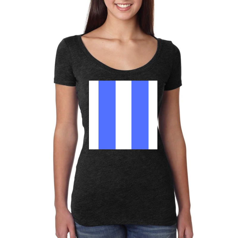 Blue Lines Art Women's Triblend Scoop T-shirt by American choice | Artistshot