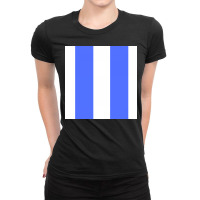 Blue Lines Art Ladies Fitted T-shirt | Artistshot