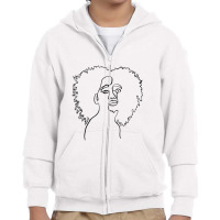 Abstract Black Women Youth Zipper Hoodie | Artistshot