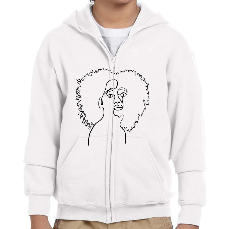 Abstract Black Women Youth Zipper Hoodie by Doodle Intent | Artistshot