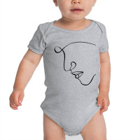 Minimal Abstract Women Face Line Art Baby Bodysuit | Artistshot