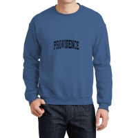 Providence Rhode Island Ri Vintage Athletic Sports Black Des Crewneck Sweatshirt | Artistshot