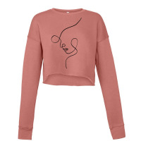 Minimal One Line Art Woman Face Cropped Sweater | Artistshot