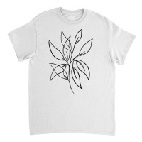 Leaves One Line Art Classic T-shirt | Artistshot