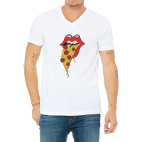 Cartoon Pizza V-neck Tee | Artistshot