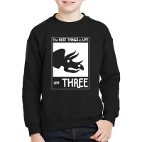 The Best Things In Life Are Three Youth Sweatshirt | Artistshot