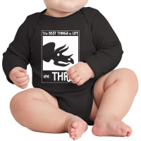 The Best Things In Life Are Three Long Sleeve Baby Bodysuit | Artistshot