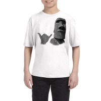 Funny Easter Island Rapa Nui Moai Statue Surfer Shaka Sign T Shirt Youth Tee | Artistshot