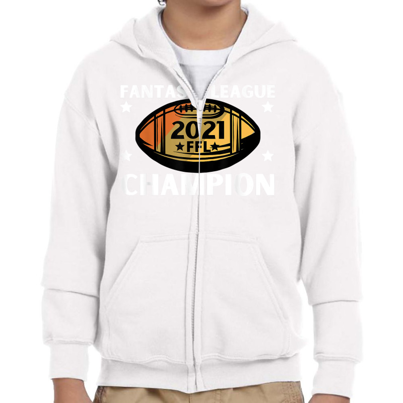 Fantasy League Champion Ffl Football 2021 Winner Vintage T Shirt Youth Zipper Hoodie | Artistshot