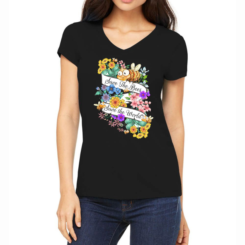 Bees T  Shirt Save The Bees T  Shirt Women's V-neck T-shirt | Artistshot