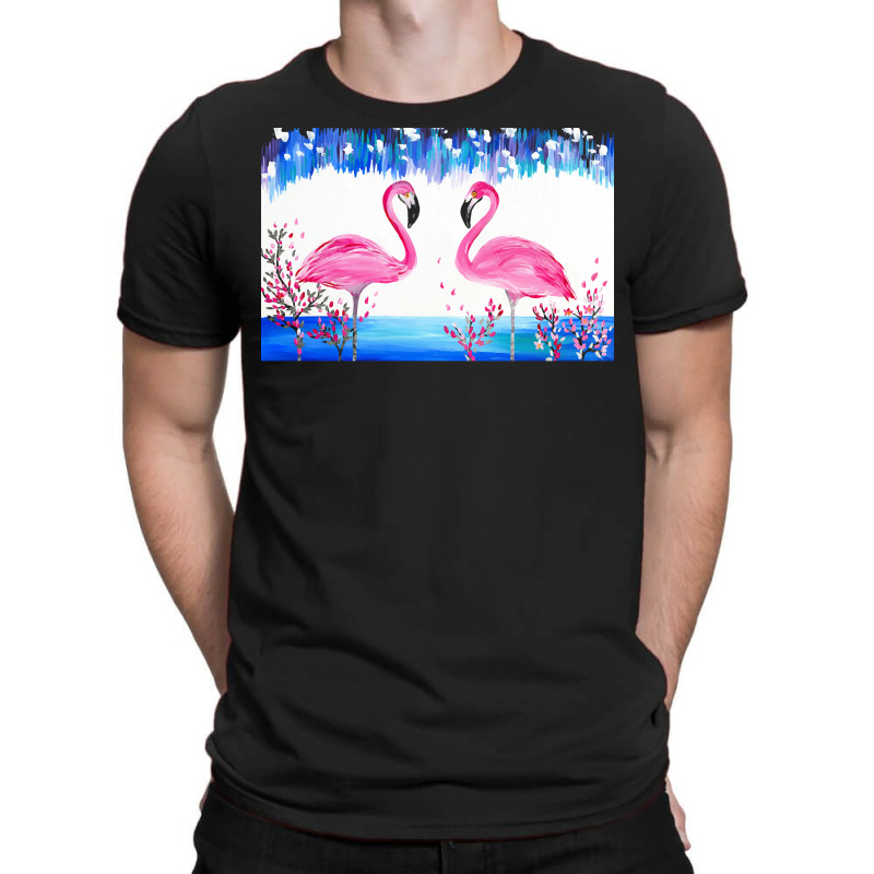 Flamingo T  Shirt Blue And Pink 4 T  Shirt T-shirt | Artistshot