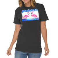 Flamingo T  Shirt Blue And Pink 4 T  Shirt Vintage T-shirt | Artistshot