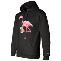 Flamingo T  Shirt Flamingo With Beer Funny T  Shirt Champion Hoodie | Artistshot