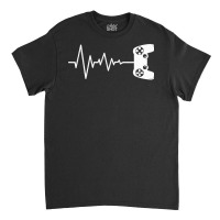 Heartbeat Gamer T  Shirtheartbeat Gamer Cool Gifts For Fathers Day Gif Classic T-shirt | Artistshot