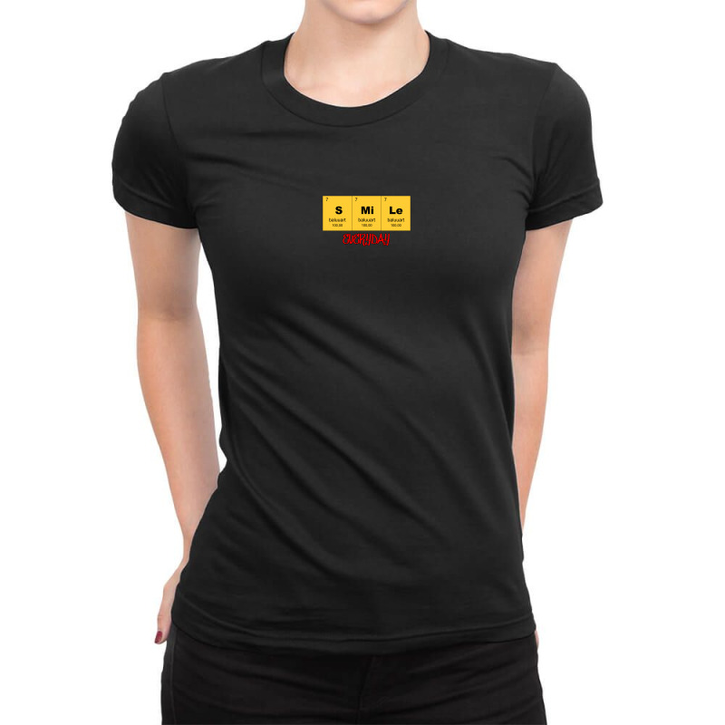 Smile Ladies Fitted T-Shirt by BALUUART | Artistshot