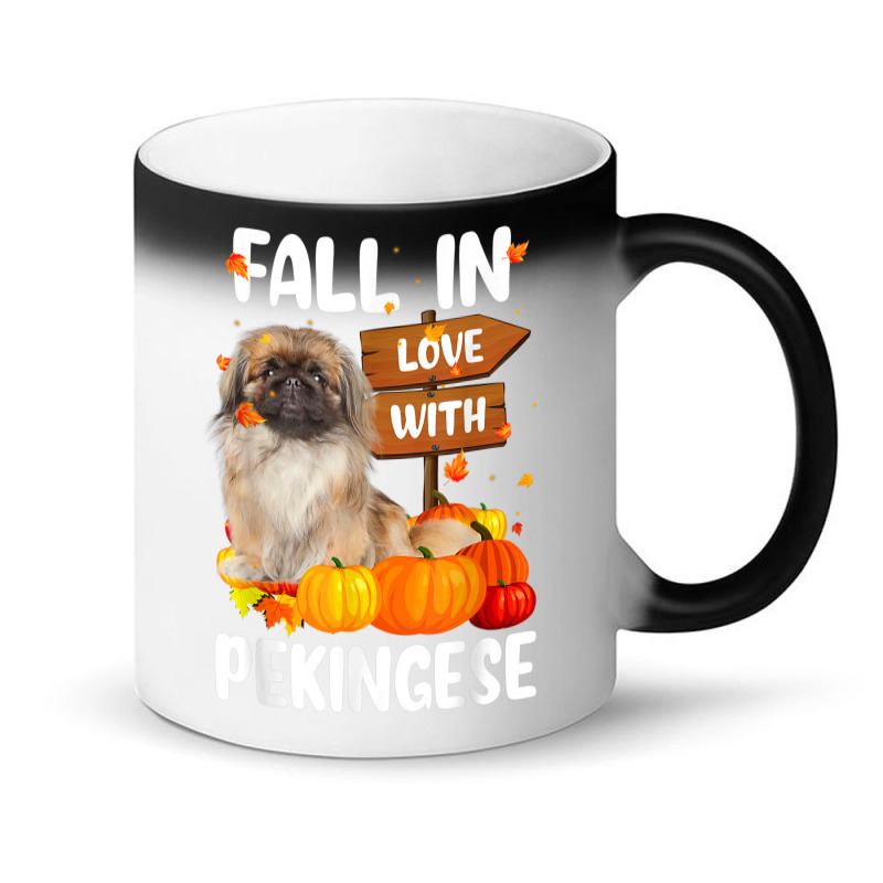 Fall In Love With Pekingese Dog On Pumkin Halloween Magic Mug | Artistshot