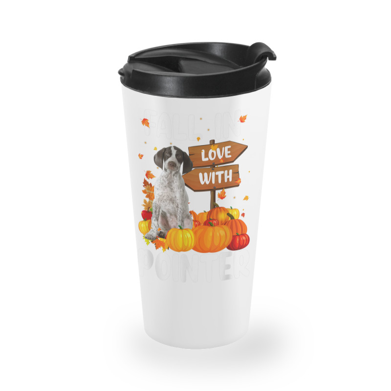 Fall In Love With Pointer Dog On Pumkin Halloween Travel Mug | Artistshot