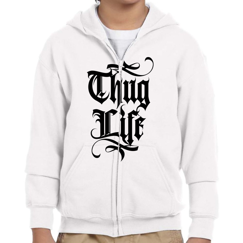 Thug Life Youth Zipper Hoodie by tiococacola | Artistshot