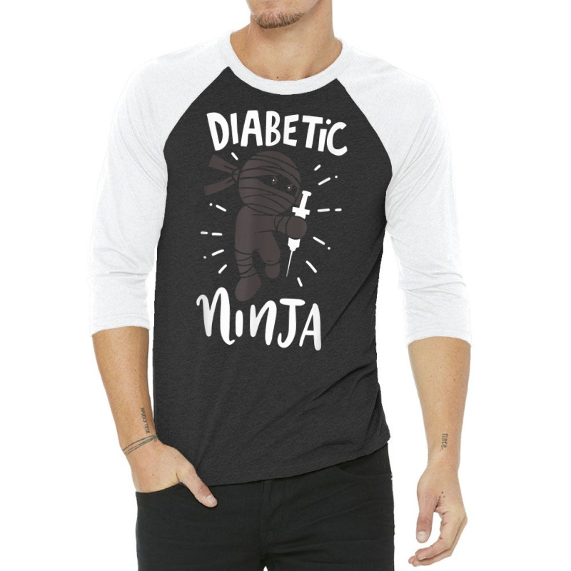 Diabetic Ninja Type 1 Diabetes Doctor Diabetes Awareness T Shirt 3/4 Sleeve Shirt by kadejahdomenick | Artistshot