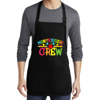 Funny Montessori Crew Montessori Teacher Back To School T Shirt Medium-length Apron | Artistshot