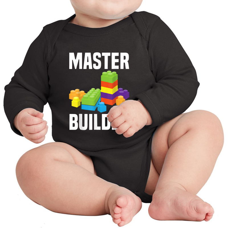 Master Builder Funny Building Blocks Long Sleeve Baby Bodysuit | Artistshot