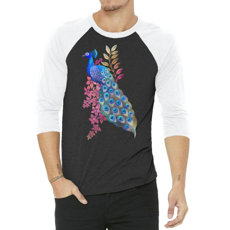 Peacock T  Shirt Peacock Paradise T  Shirt 3/4 Sleeve Shirt by salesmanhuh | Artistshot