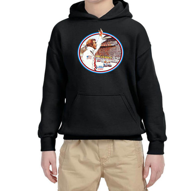 Steve Mcqueen Lemans Youth Hoodie by Mendoza | Artistshot