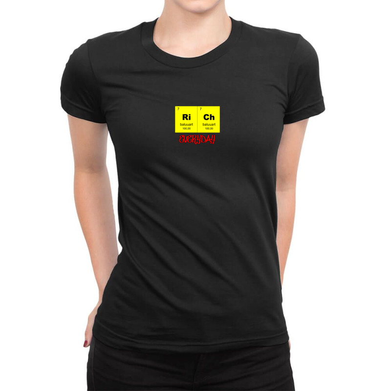 Rich Ladies Fitted T-Shirt by BALUUART | Artistshot