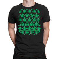 Marijuana Leaf Ugly Sweater T-shirt | Artistshot