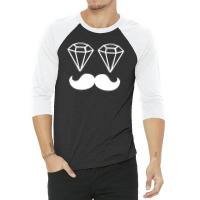 Dope Chef Diamond Moustache Hipster Swag Illest 3/4 Sleeve Shirt | Artistshot