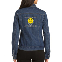 My Headphones Are In Ladies Denim Jacket | Artistshot